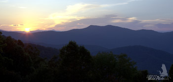 A sunset from a parkway overlook