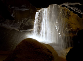 Waterfall in Tuckaleechee Cavern